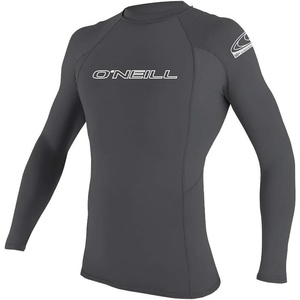 image:imageONeill Mens Basic Skins Long Sleeve Rashguard UPF 50 Sun and Rash Protection for Surfing and All Outdoor ActivitiesSmoke