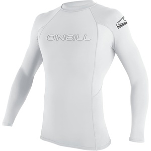 image:imageONeill Mens Basic Skins Long Sleeve Rashguard UPF 50 Sun and Rash Protection for Surfing and All Outdoor ActivitiesWhite