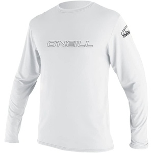 image:imageONeill Mens Basic Skins Long Sleeve Sun Shirt UPF 50 Sun and Rash Protection for Surfing and All Outdoor ActivitiesWhite