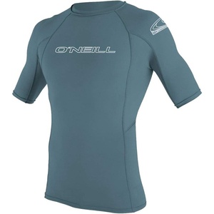 image:imageONeill Mens Basic Skins Short Sleeve Rashguard UPF 50 Sun and Rash Protection for Surfing and All Outdoor ActivitiesDusty Blue
