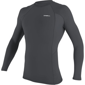 image:imageONeill Mens Basic Skins2 Long Sleeve Rashguard UPF 50 Sun and Rash Protection for Surfing and All Outdoor ActivitiesGraphite