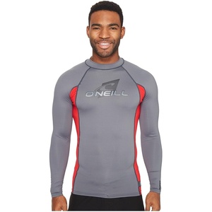 image:imageONeill Mens Premium Skins Upf 50 Long Sleeve Rash GuardGraphiteRed