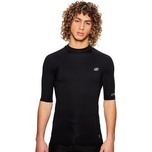 image:imageONeill Mens Premium Skins Upf 50 Short Sleeve Rash GuardBlackBlackBlack