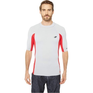 image:imageONeill Mens Premium Skins Upf 50 Short Sleeve Rash GuardCool GreyRedCool Grey