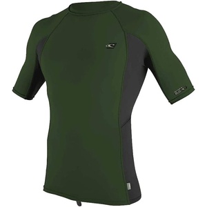 image:imageONeill Mens Premium Skins Upf 50 Short Sleeve Rash GuardDark OliveBlackDark Olive