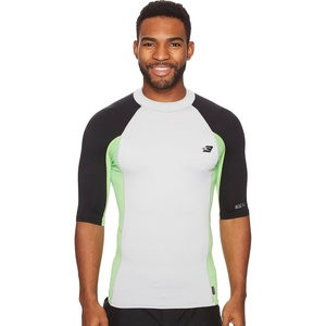 image:imageONeill Mens Premium Skins Upf 50 Short Sleeve Rash GuardGreyDaygloBlack