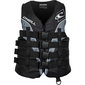 image:imageONeill Mens SuperLite USCG Approved Life Vest  Lightweight Mens Life Jacket for Boating Wakeboarding Waterskiing amp Your Favorite Water ActivitiesBlackBlackSmokeWhite