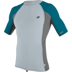 image:imageONeill Wetsuits Mens Mens Premium Skins Short Sleeve Rash GuardCool GreyGraphiteTide Pool