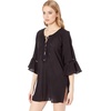 image:imageONEILL Saltwater Solids Bell Sleeve Dress CoverUpBlack  Salt Water Solids Ho19