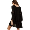 image:imageONEILL Saltwater Solids Bell Sleeve Dress CoverUpBlack  Salt Water Solids Sp20