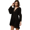 image:imageONEILL Saltwater Solids Bell Sleeve Dress CoverUpBlack  Salt Water Solids Sp20