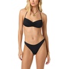 image:imageONEILL Women Saltwater Solids Flamenco Cheeky Bottoms  High Leg Cheeky Swim FitBlack