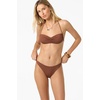 image:imageONEILL Women Saltwater Solids Flamenco Cheeky Bottoms  High Leg Cheeky Swim FitCoconut Brown