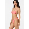 image:imageONEILL Women Saltwater Solids Flamenco Cheeky Bottoms  High Leg Cheeky Swim FitFiery Coral