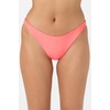 image:imageONEILL Women Saltwater Solids Flamenco Cheeky Bottoms  High Leg Cheeky Swim FitFiery Coral