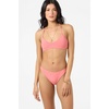 image:imageONEILL Women Saltwater Solids Flamenco Cheeky Bottoms  High Leg Cheeky Swim FitShell Pink