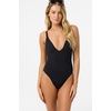 image:imageONEILL Womens Saltwater Solids Edgewater OnePiece SwimsuitBlack