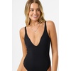 image:imageONEILL Womens Saltwater Solids Edgewater OnePiece SwimsuitBlack