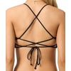 image:imageONEILL Womens Saltwater Solids Huntington Bralette Top  Adjustable LaceUp Back Removable CupsBlk