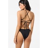 image:imageONEILL Womens Saltwater Solids Huntington Bralette Top  Adjustable LaceUp Back Removable CupsBlk