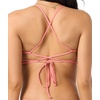image:imageONEILL Womens Saltwater Solids Huntington Bralette Top  Adjustable LaceUp Back Removable CupsShell Pink