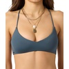 image:imageONEILL Womens Saltwater Solids Huntington Bralette Top  Adjustable LaceUp Back Removable CupsSlate