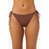 image:imageONEILL Womens Saltwater Solids Maracas Medium Bottoms  Adjustable Side Ties Medium CoverageCoconut Brown