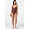 image:imageONEILL Womens Saltwater Solids Marine OnePiece SwimsuitChocolate
