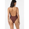 image:imageONEILL Womens Saltwater Solids Marine OnePiece SwimsuitChocolate