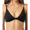 image:imageONEILL Womens Saltwater Solids Pismo Bralette Top  Front Knot Adjustable StrapsBlk