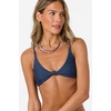 image:imageONEILL Womens Saltwater Solids Pismo Bralette Top  Front Knot Adjustable StrapsNavy