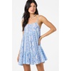 image:imageONEILL Womens Saltwater Solids Rilee Mini CoverUp Dress  Lightweight Crinkle Fabric Adjustable StrapsAzurine