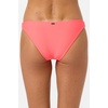 image:imageONEILL Womens Saltwater Solids Rockley Medium Bottoms  Medium Coverage Clean FinishFiery Coral