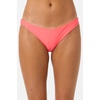image:imageONEILL Womens Saltwater Solids Rockley Medium Bottoms  Medium Coverage Clean FinishFiery Coral