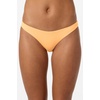 image:imageONEILL Womens Saltwater Solids Rockley Medium Bottoms  Medium Coverage Clean FinishNeon Apricot Nectar