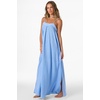 image:imageONEILL Womens Saltwater Solids Sai Maxi CoverUp Dress  Adjustable Straps Side SlitsBlue Glass