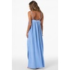 image:imageONEILL Womens Saltwater Solids Sai Maxi CoverUp Dress  Adjustable Straps Side SlitsBlue Glass