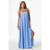 image:imageONEILL Womens Saltwater Solids Sai Maxi CoverUp Dress  Adjustable Straps Side SlitsBlue Glass