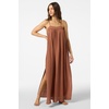 image:imageONEILL Womens Saltwater Solids Sai Maxi CoverUp Dress  Adjustable Straps Side SlitsCarob Brown