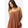 image:imageONEILL Womens Saltwater Solids Sai Maxi CoverUp Dress  Adjustable Straps Side SlitsCarob Brown