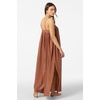 image:imageONEILL Womens Saltwater Solids Sai Maxi CoverUp Dress  Adjustable Straps Side SlitsCarob Brown