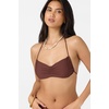 image:imageONEILL Womens Saltwater Solids Tidal Bralette Top  Adjustable Straps Removable CupsChocolate