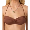 image:imageONEILL Womens Saltwater Solids Tidal Bralette Top  Adjustable Straps Removable CupsCoconut Brown