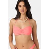 image:imageONEILL Womens Saltwater Solids Tidal Bralette Top  Adjustable Straps Removable CupsFiery Coral