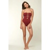 image:imageONEILL Womens Solid VNeck Plunge One Piece Swimsuit RubySalt Water Solids XL