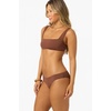 image:imageONeill Womens Saltwater Solids Blue Lagoon Full Bikini Bottoms  Wide Strap Full CoverageCoconut Brown