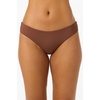 image:imageONeill Womens Saltwater Solids Blue Lagoon Full Bikini Bottoms  Wide Strap Full CoverageCoconut Brown