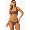 image:imageONeill Womens Saltwater Solids Blue Lagoon Full Bikini Bottoms  Wide Strap Full CoverageCoconut Brown