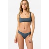 image:imageONeill Womens Saltwater Solids Blue Lagoon Full Bikini Bottoms  Wide Strap Full CoverageSlate