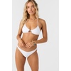 image:imageONeill Womens Saltwater Solids Rib Hermosa Skimpy Bikini Bottom  LowRise CheekyCoverage Swim SeparateWht